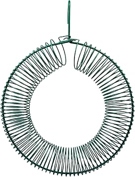 Peanut Bird Feeder, Hanging Feeder Round Metal Whole Wild Bird Feeder with Hanging Hook for Outdoor Birds and Squirrels Feeding Rust & Proof