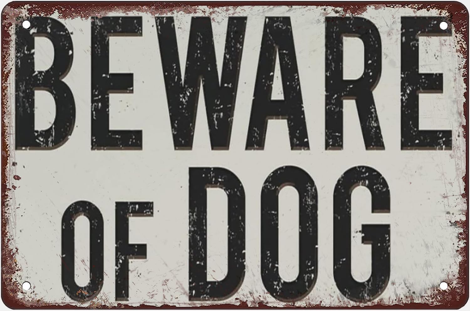 Kwqdozf As Pic Beware Of Dog Vintage Metal Aluminum Tin Sign Door Signs Exterior 12" X 16"