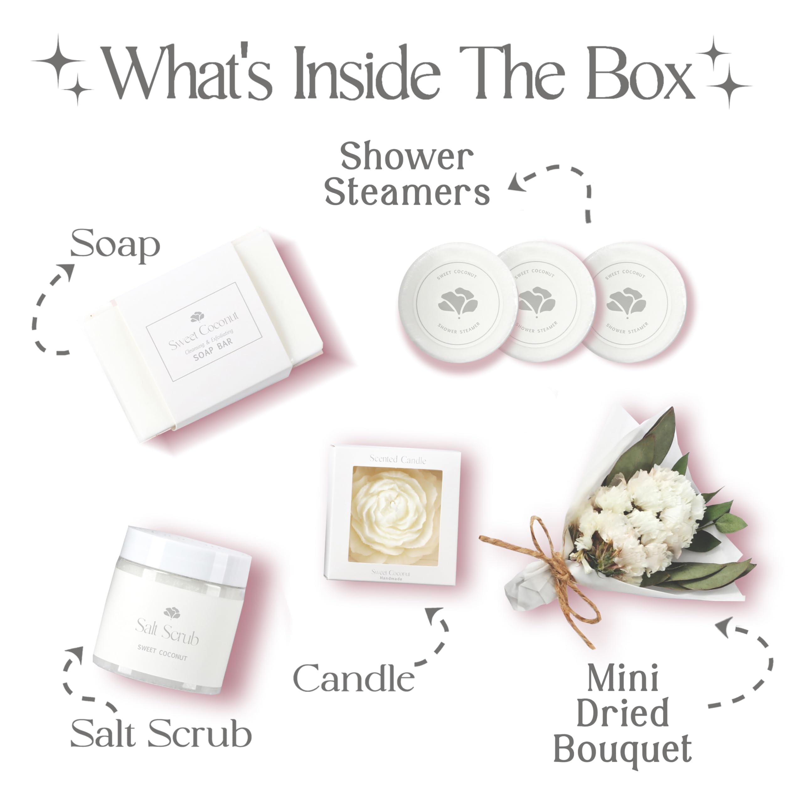 LaurGifts Dolce Cocco Spa Box – Cestino regalo di compleanno per donne, sorella, mamma, moglie – Scatola regalo di compleanno per lei – Cestino regalo per donne – Idea regalo di compleanno