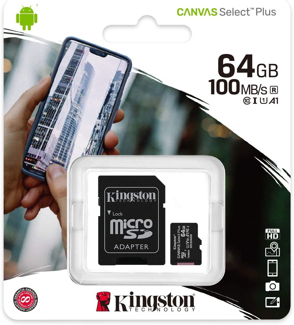 Original Kingston microSD SDHC Memory Card 64 GB for BlackBerry DTEK60 – 64 GB
