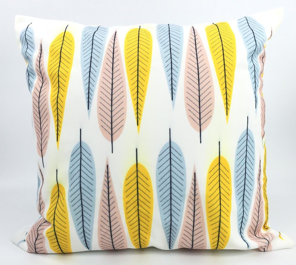 Droyee Home Deco Soft and Plush Throw Pillow Covers Colorful Leaf (18"18")