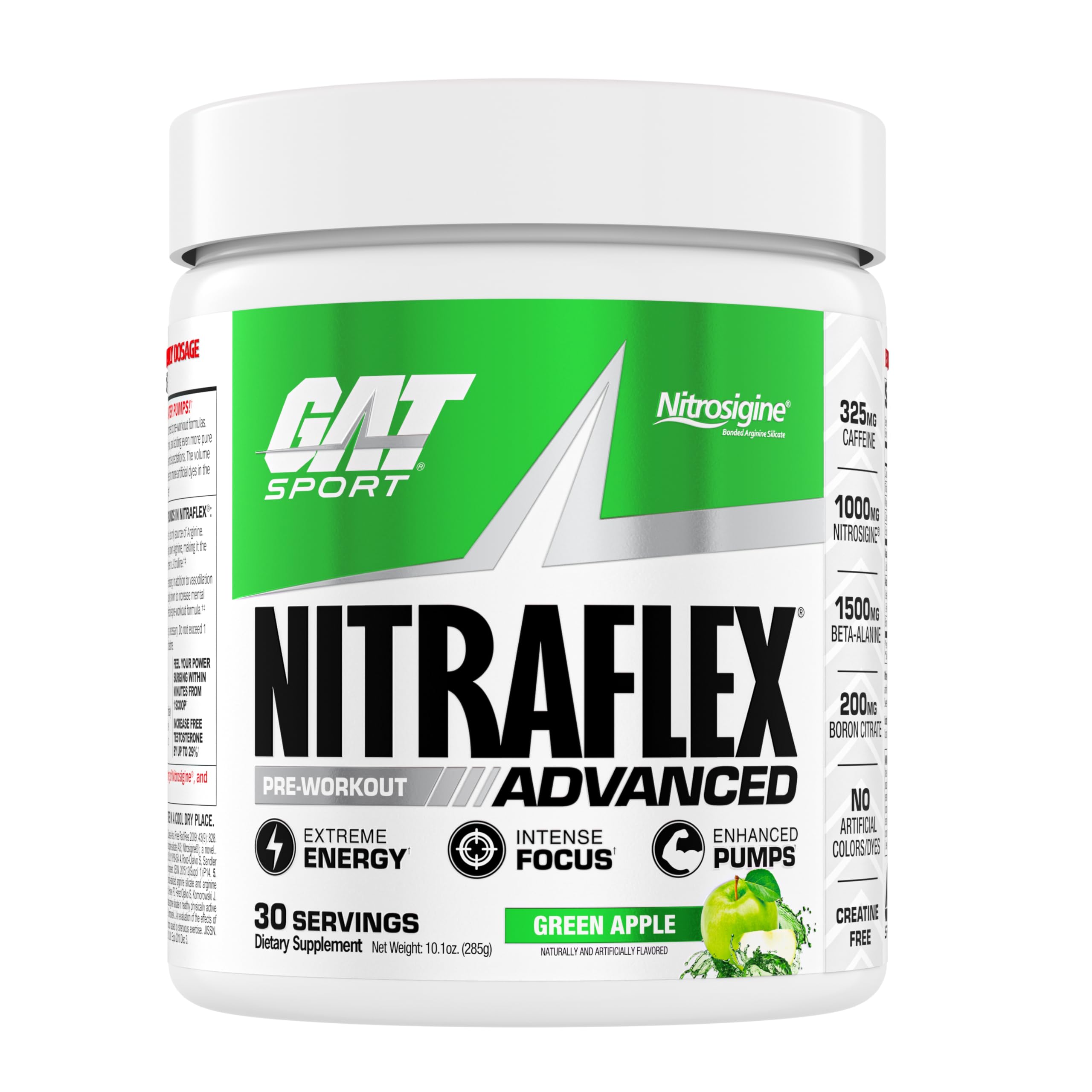 GAT SPORT NITRAFLEX Advanced, Blue Raspberry, 10.6 oz (30 Servings) — Amazon image 10