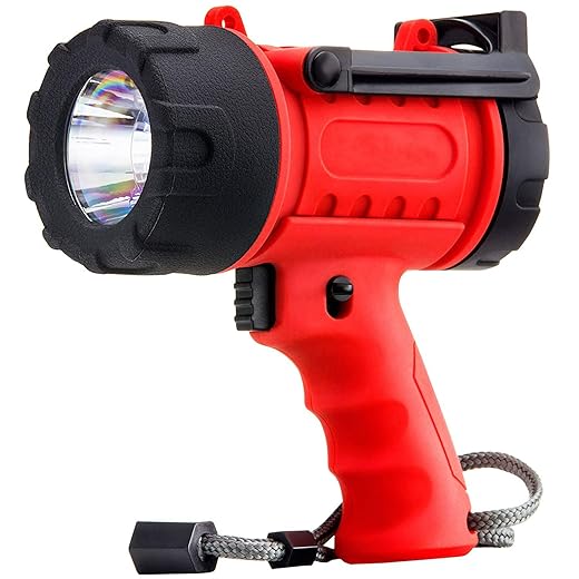 lidefox Rechargeable Spotlight Flashlights Super Bright 2000 Lumen Spot Light with 4 Modes Long Lasting Flashlight Searchlight and Flood Camping Flashlight