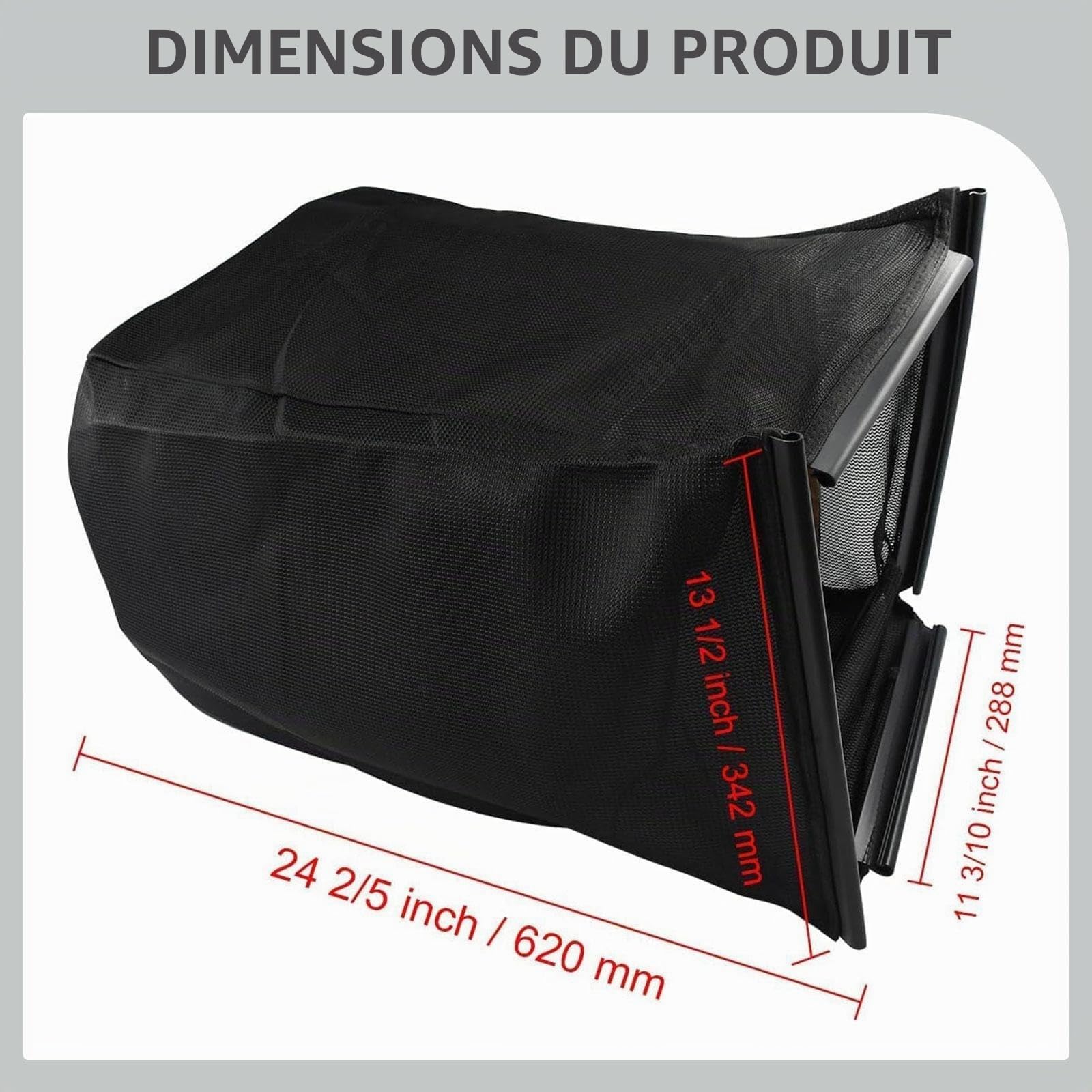 Sharplace Accessoires pour Sac à Herbe pour Tondeuse à Gazon 81320-vl0-p00, bac de ramassage d'herbe Facile à Installer pour terrasse arrière, Hrj196 et