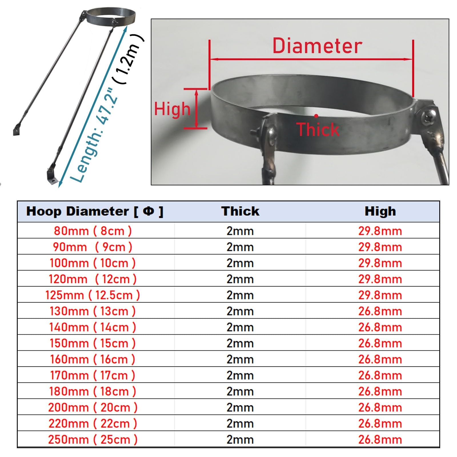 Soporte de tubo de drenaje, kit de fijación de pared de acero inoxidable con tornillos para una instalación duradera