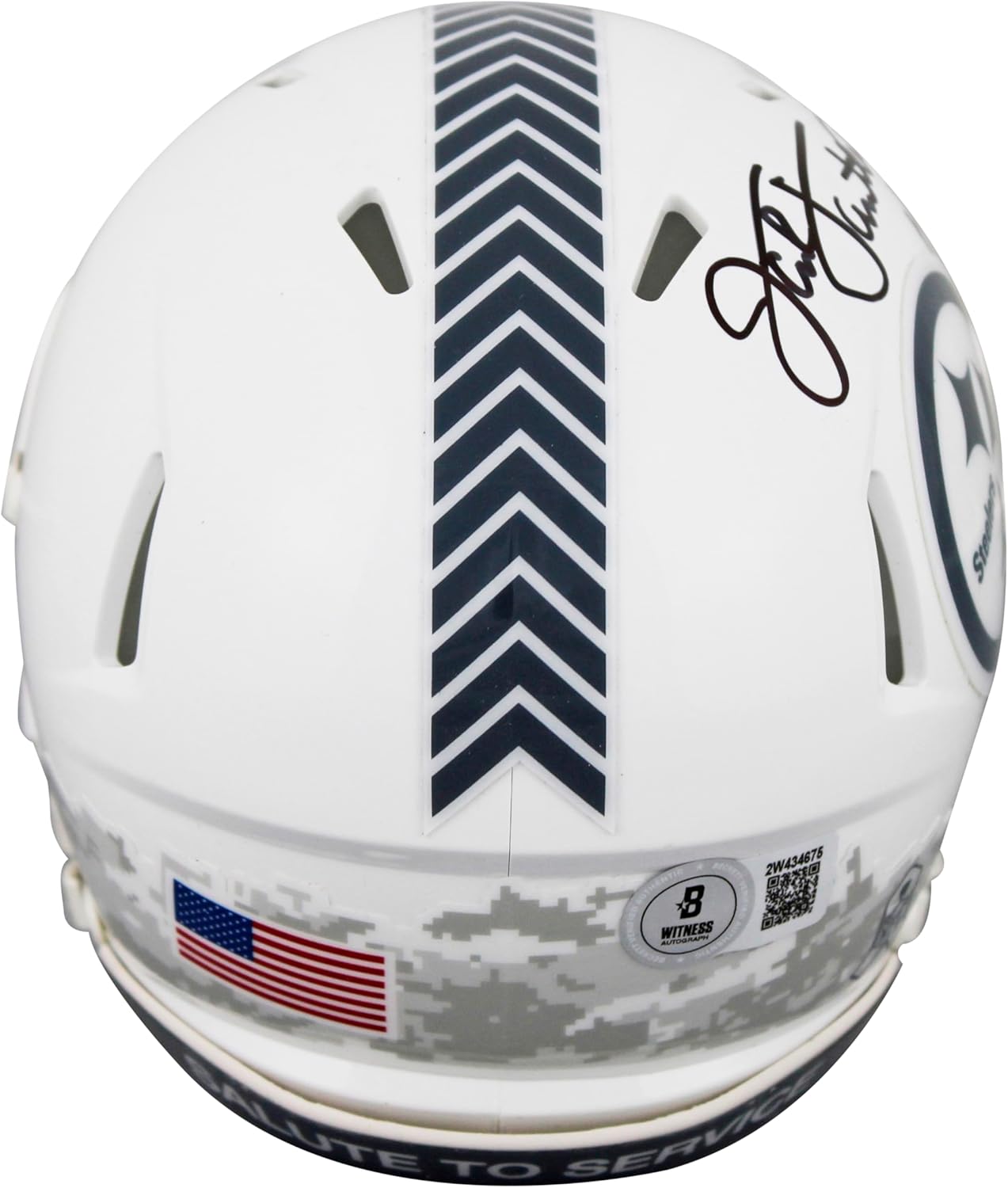 Steelers Jack Lambert Signed STS III Speed Mini Helmet W/Case BAS Witnessed