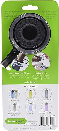 Vista 40 de humangear capCAP+ Convierte aberturas de boca ancha Seguro fácil de abrir Material seguro para alimentos Tapa de accesorio para botella