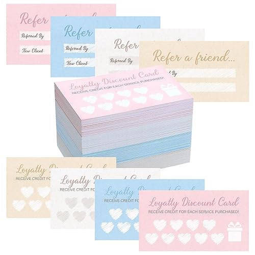 Seajan 200 Pcs Referral and Loyalty Discount Card 3.5 x