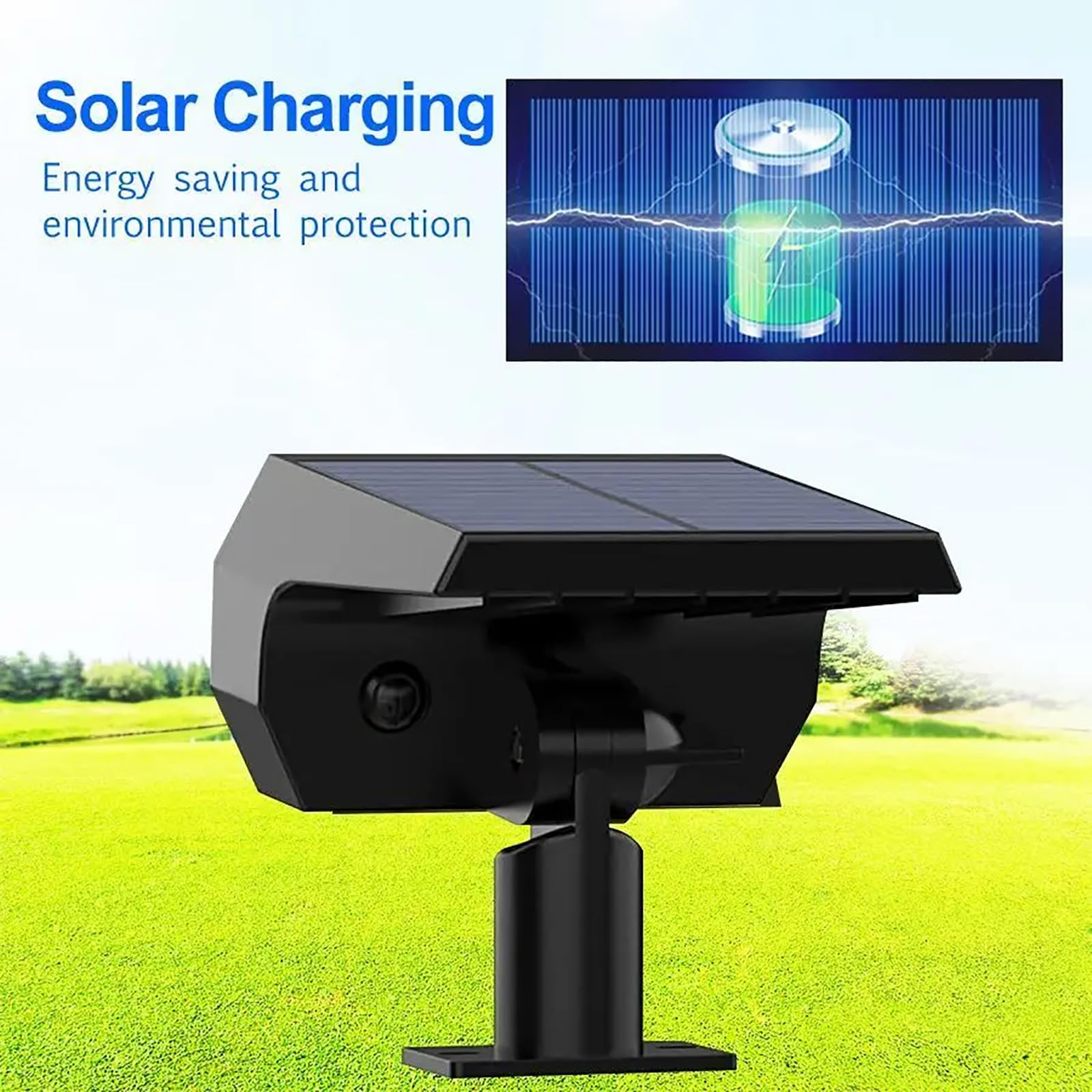 ZbOLi 2 Confezioni da Esterno 48 LED faretti solari paesaggistici 2 in 1, Tre modalità di Illuminazione faretti paesaggistici ad energia Solare, per Patio, vialetto, Stagno, terrazza