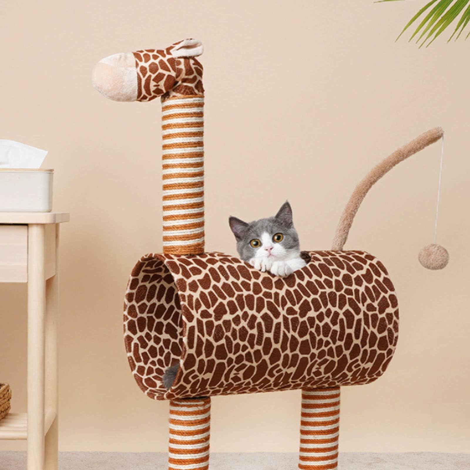 para Gatos Gimnasio Rascador Poste Cueva Acolchada con de Observación Suave y Sisal Favorece Juego Activo y Trepado Diseño Vertical para Ahorrar Suelo, Style to 1