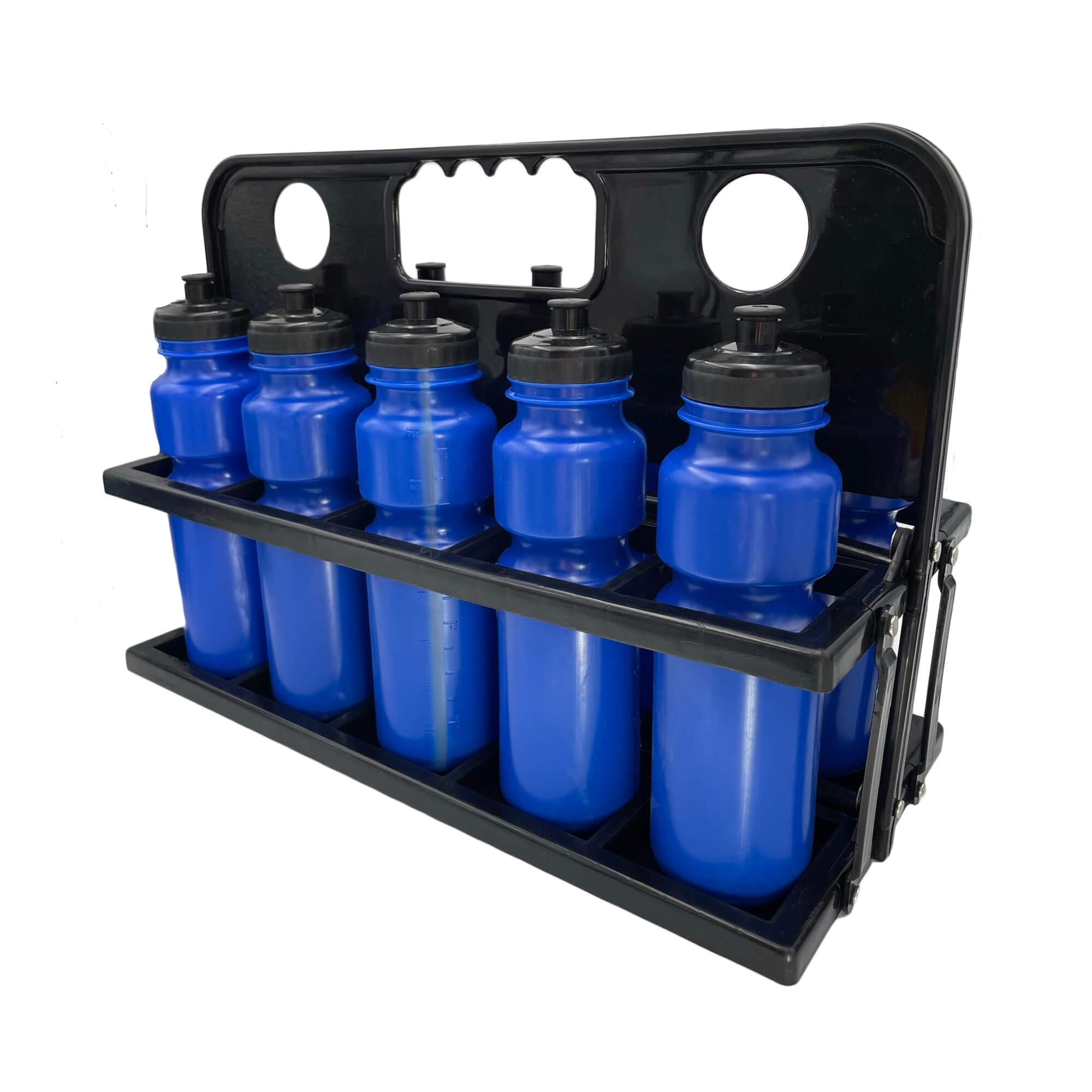 Set di 10 bottiglie da 750 ml con supporto | blu