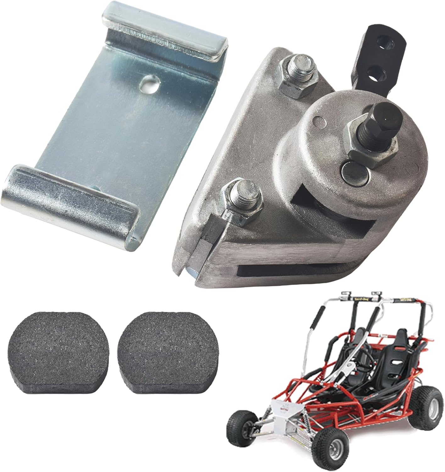 Mechanical Brake Caliper and Bracket 56" Brake Cable Kit for Manco 9598 9597 Yerf-Dog Carter ASW Bristers Airheart for Predator 212cc 196cc 6.5hp Carter Drift Trike Rotor Go Kart