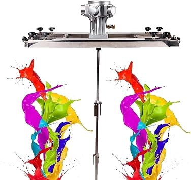 Industrial Pneumatic Paint Mixer Machine, Paint Mixer Stirring Tool 1HP Stainless Steel Air Agitator Blender Stirrer Ink Coating Mixing Tool Paint Shaker,Stainless Steel