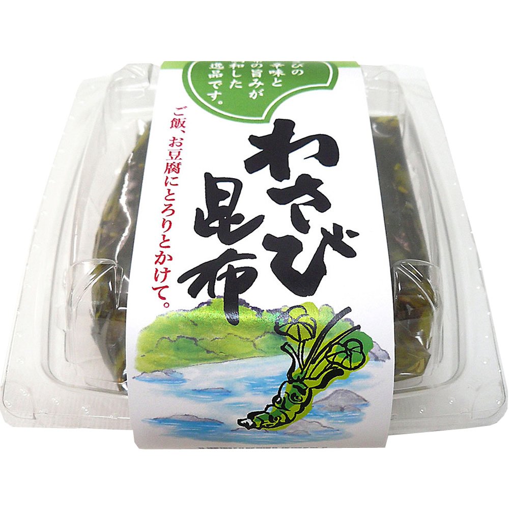 穂高観光食品 わさび昆布 カップ 200g
