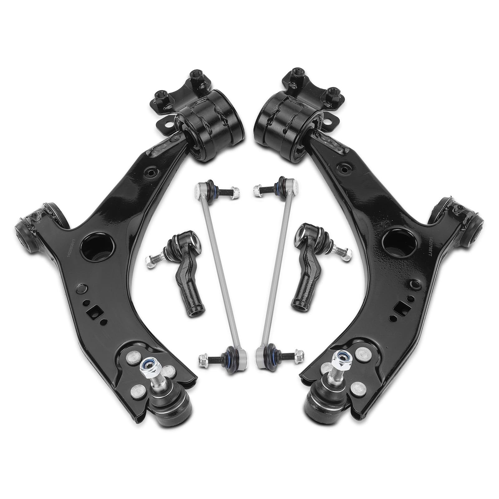 Frankberg 6 x zestaw wahaczy przednich, lewych, prawych, dolnych, kompatybilnych z C-Max DM2 2007-2010 Focus C-Max 2003-2007 Focus II DA HCP DP 2004-2012 Replace# 4M513A424AD