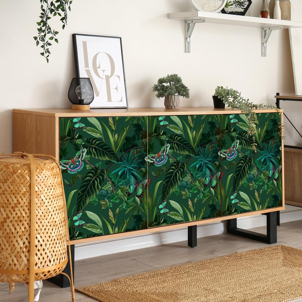 Papier peint nature PVC 40x200 cm rouleau adhésif pour mur