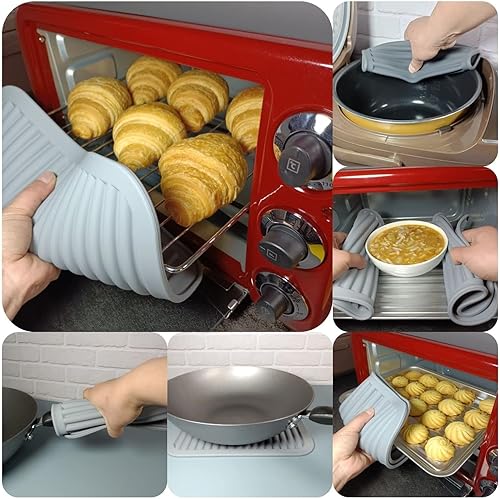 Miniatura 4 de Salvamanteles de silicona para ollas y sartenes calientes, almohadillas calientes para encimera de cocina, tapete de salvamanteles multiusos y