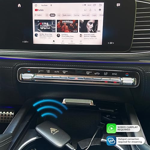 Miniatura 5 de AutoSky CarPlay inalámbrico y Android Auto AI Box Lite para coches CarPlay con cable de fábrica (obligatorio) - Compatible con Netflix y YouTube,