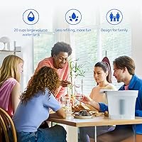 Vista 7 de PHILIPS Jarra de filtro de agua de 20 tazas con filtro Plus - ADD5903, dispensador de agua recargable, filtro purificador de agua para puerta