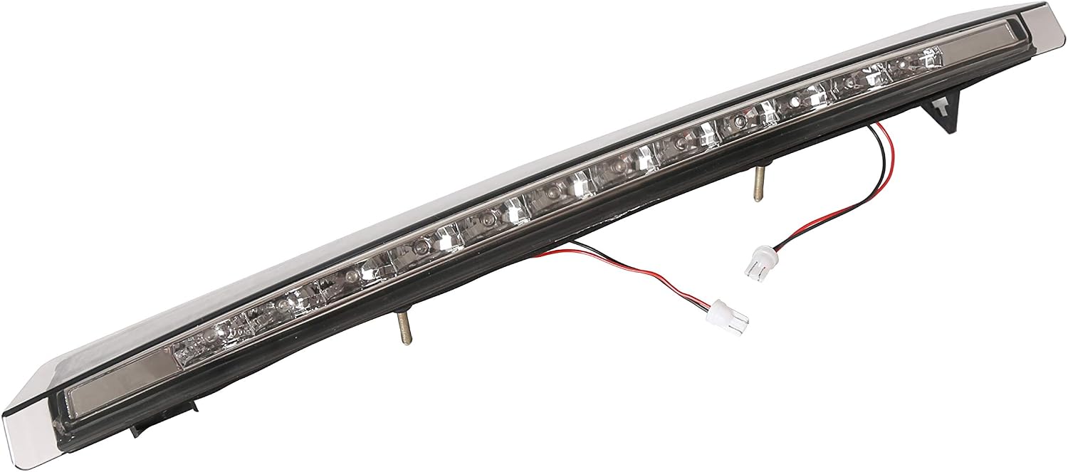 ECOTRIC Rear Smoke Lens LED Tail High Mount 3rd Third Brake Light Lamp waterproof for 1999-2004 Ford Mustang