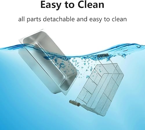 Miniatura 5 de Freidora eléctrica de acero inoxidable de 22.6 L24 cuartos de galón, freidora comercial de gran capacidad con canasta, freidora de encimera de 3400