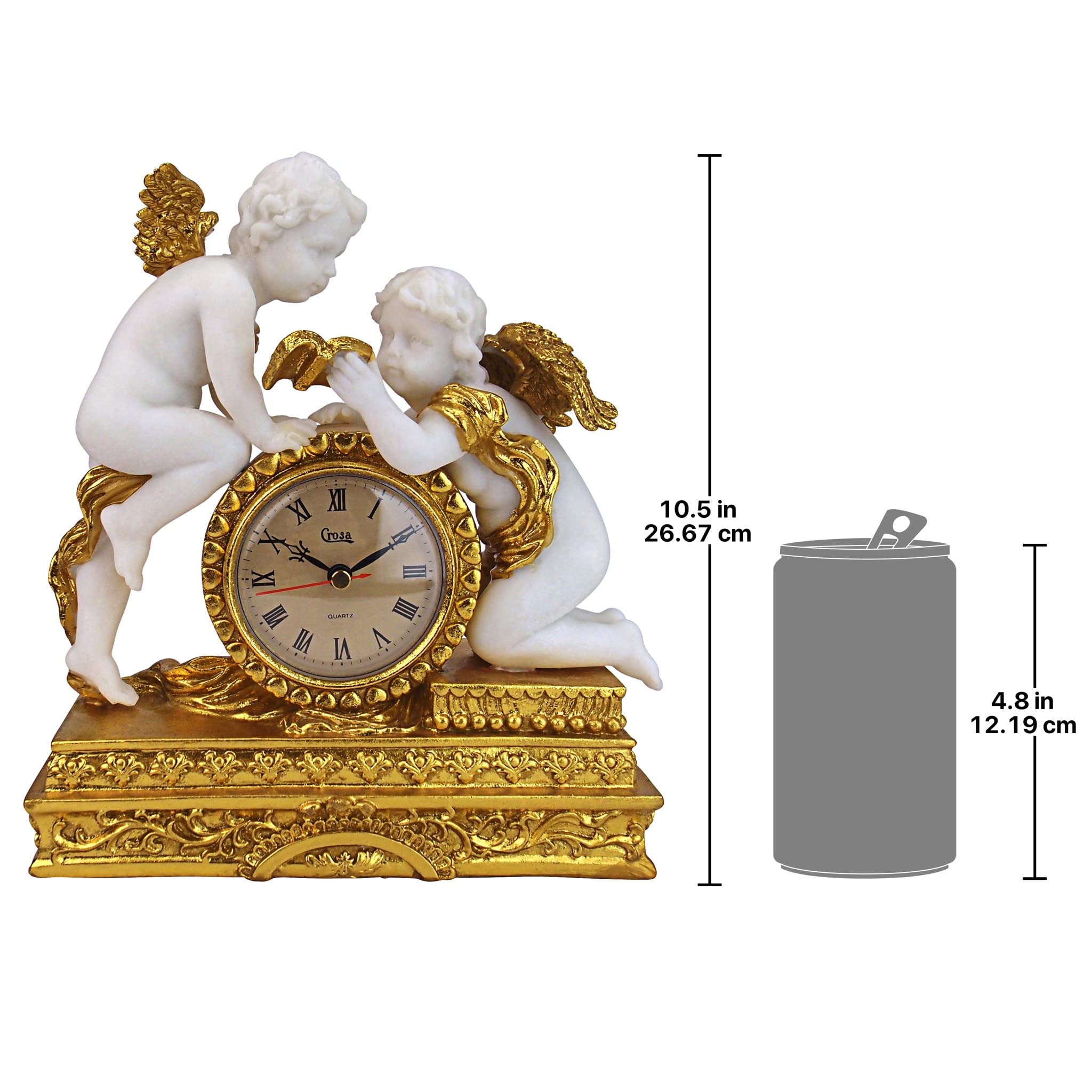 Design Toscano KY72570 Orologio Cherubini di Château Carbonne, Avorio