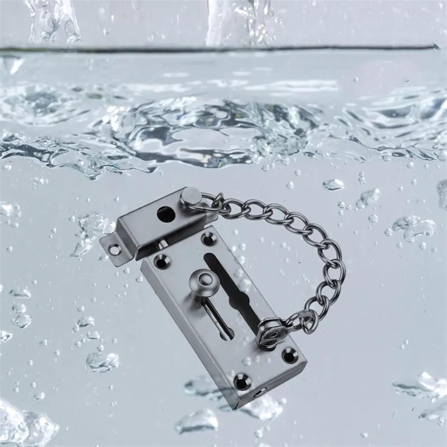 1Pcs Stainless Steel Security Door Chain Lock Slide Bolts for Hotel Living Room Bedroom Door Latch Furniture Hardware(B)