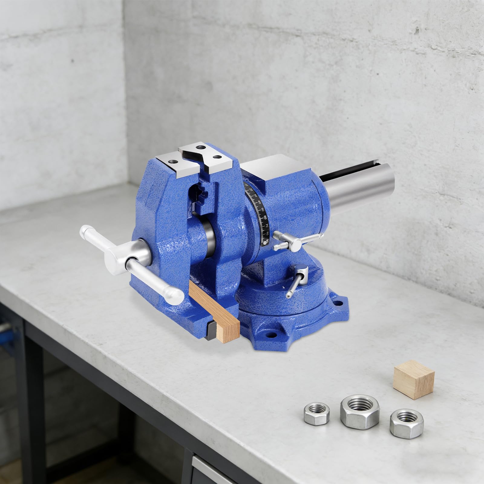Étau parallèle multifonction de 100 mm - Étau de machine rotatif à 360° - Étau d'établi - Étau de table pour meuleuse plate, fraiseuse
