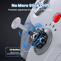 miadore Wireless N64 Kontroller 2,4 GHz USB vevővel PC Mac iOS Switch kompatibilis szürke 4
