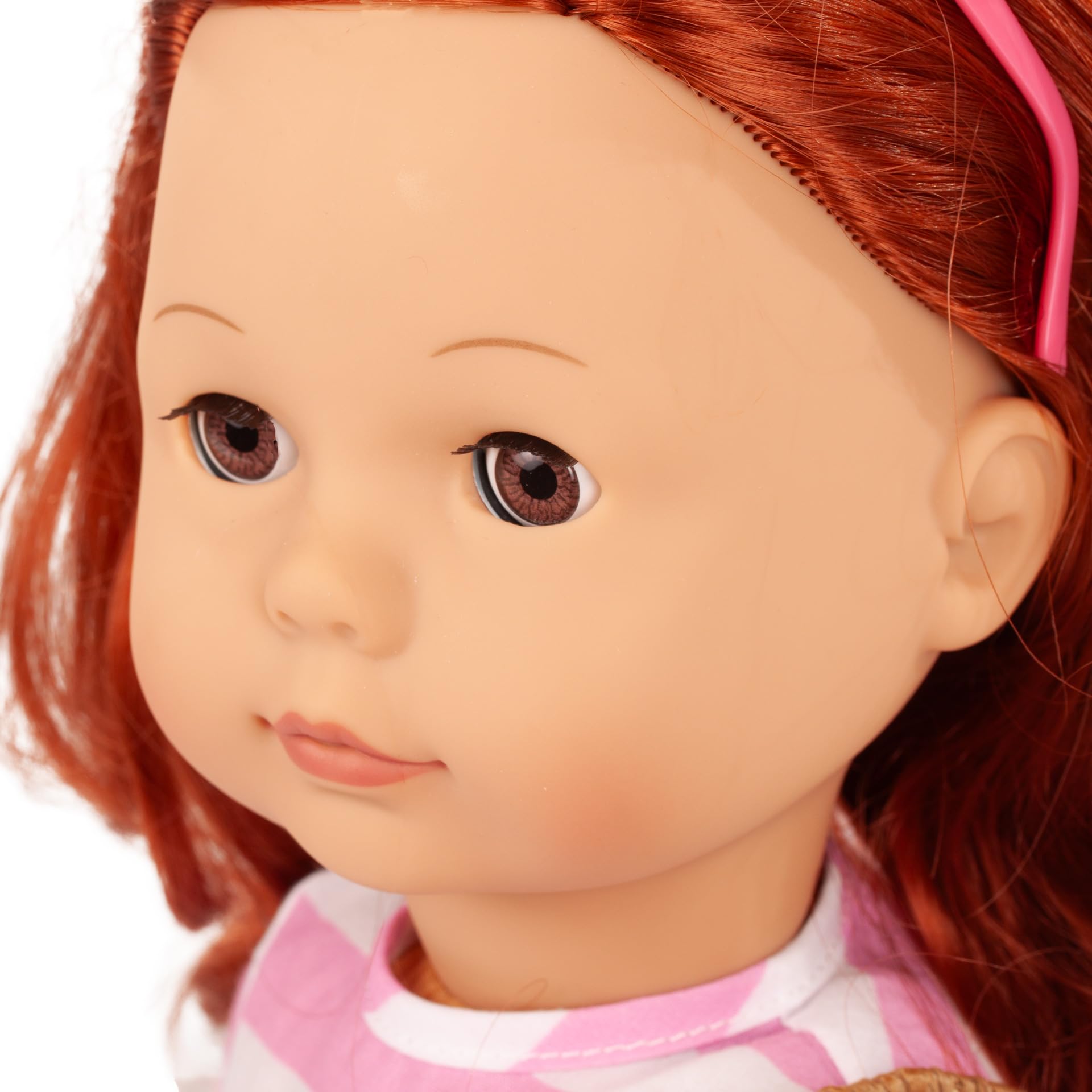 Götz 2690347 Precious Day Girl Julia Summer Puppe 46 cm Stehpuppe | 7-tlg, für Kinder ab 3 Jahren, lange rote Haare, braune Schlafaugen, Outfit mit Sommerkleid, frisierbar, Weichkörper