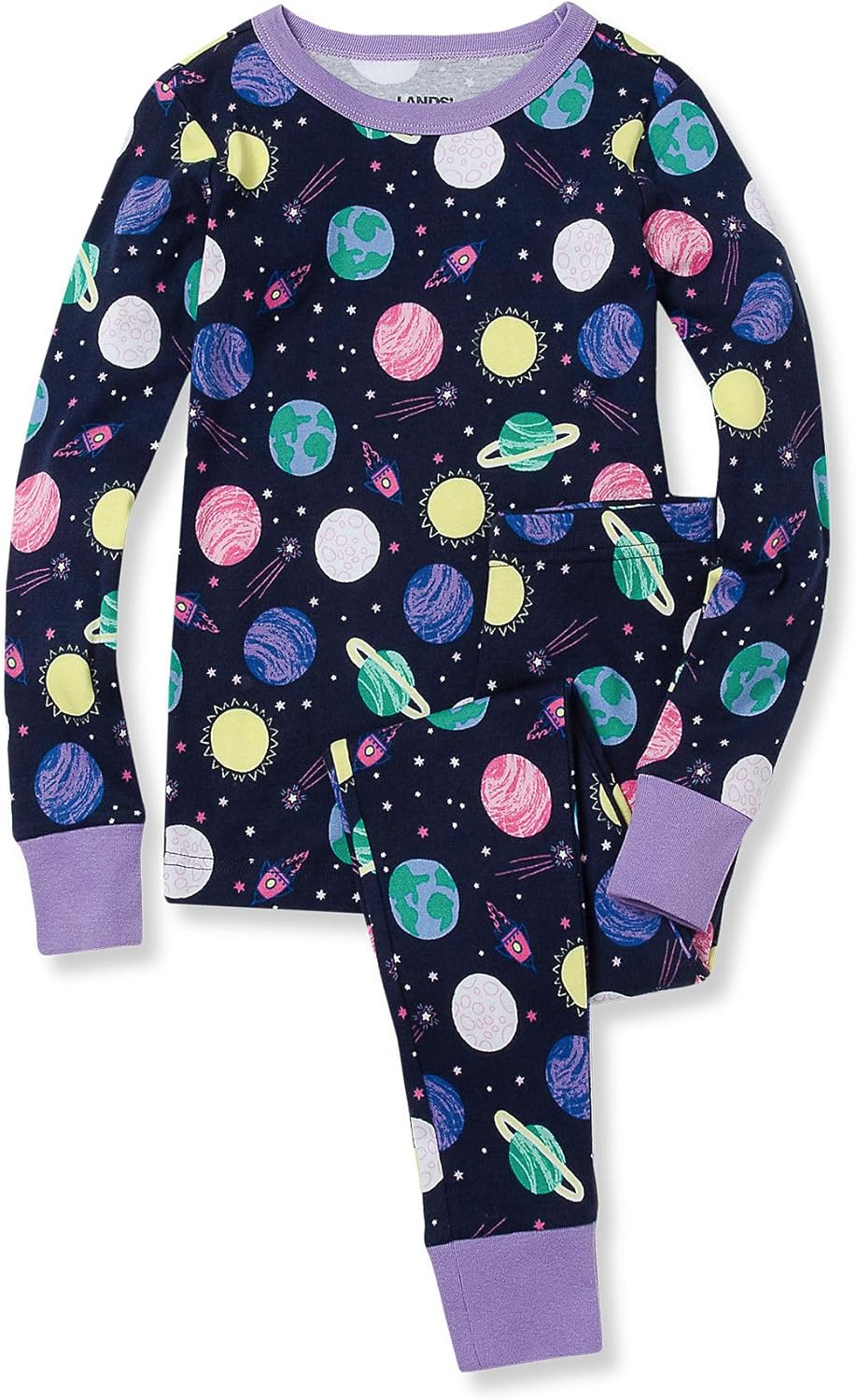 Lands' End Kids Pattern Snug Fit Pajama Set
