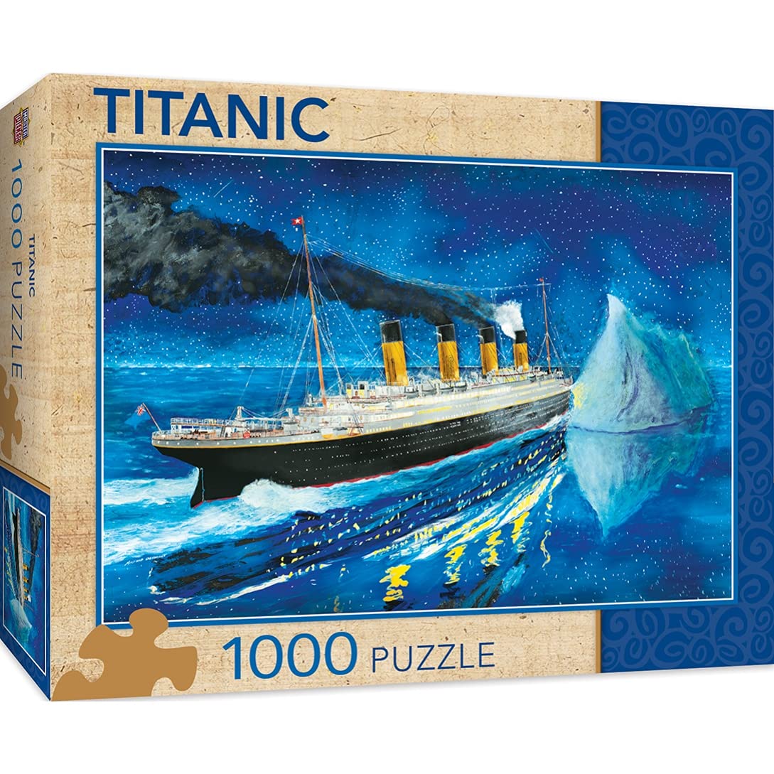 MasterPieces 1000 Piece Jigsaw Puzzle for Adult, Family, Or Kids - Titanic at Sea Iceburg - 19.25"X26.75" - Family Owned American Puzzle Company