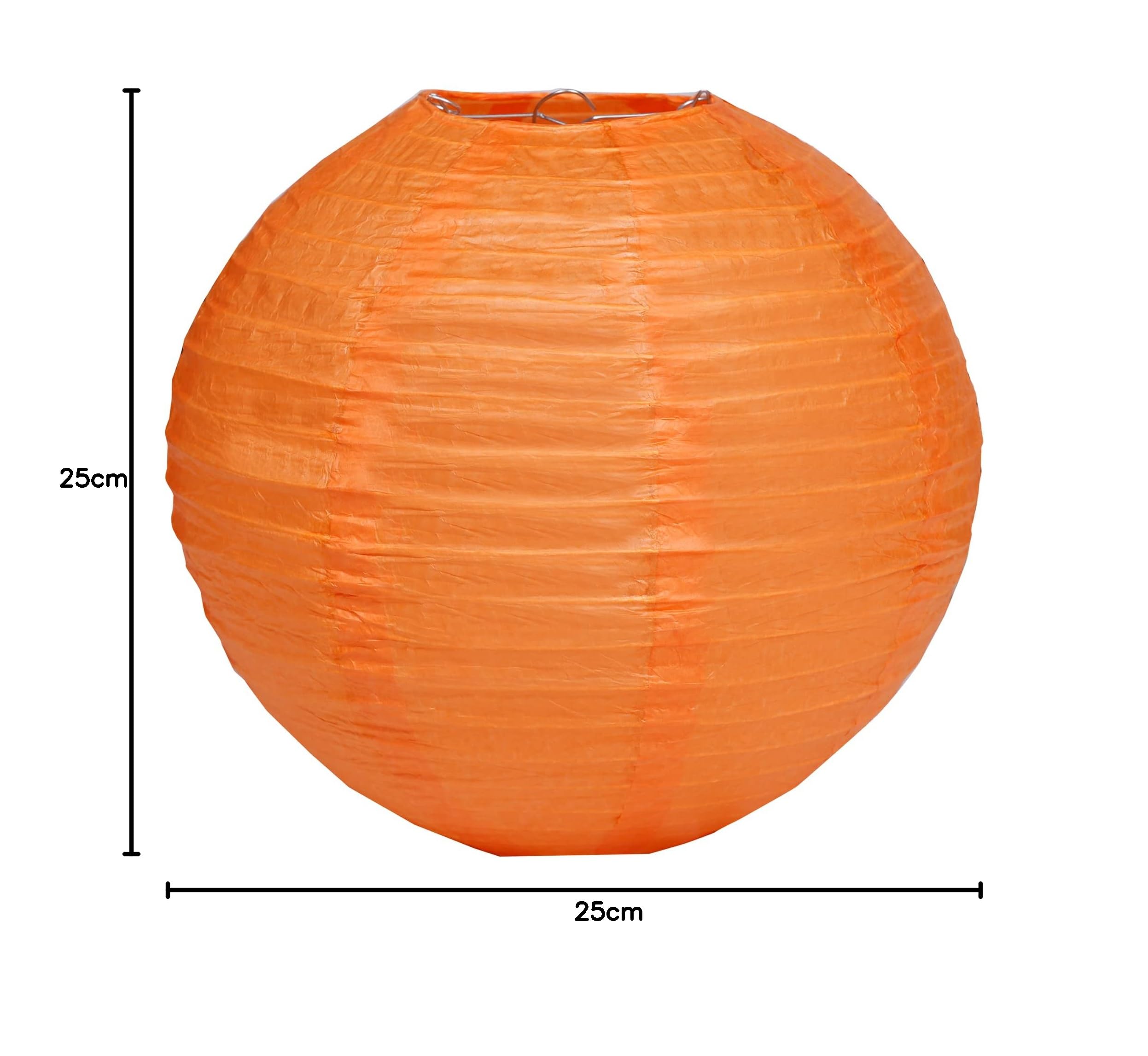 Pack of 3 Paper Lantern Lampshade Party Birthday Baby Shower Wedding Celebration Decoration 4"(10cm) -16"(40cm) (Orange, 12" (30cm)) — view 10