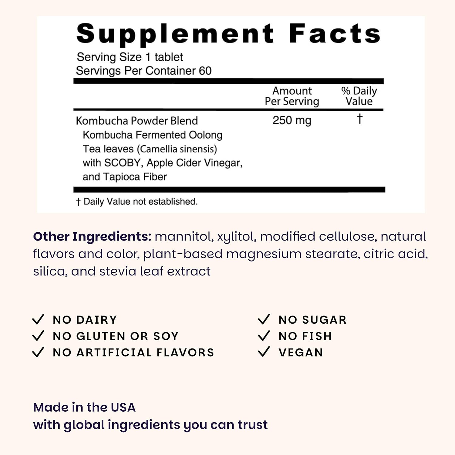 EZ Melts Dissolvable Sugar-Free Kombucha Tablets with SCOBY & Apple Cider Vinegar, Gut Health Supplements for Men & Women, Apple Berry Flavor, 2-Month Supply - 1 Pack - Image 2