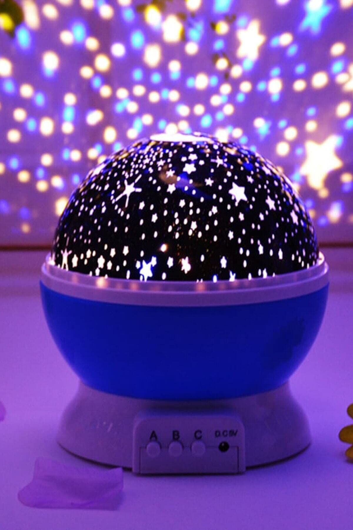 Renkli ve Dönen Star Master Projeksiyon Gece Lambası Kapaklı
