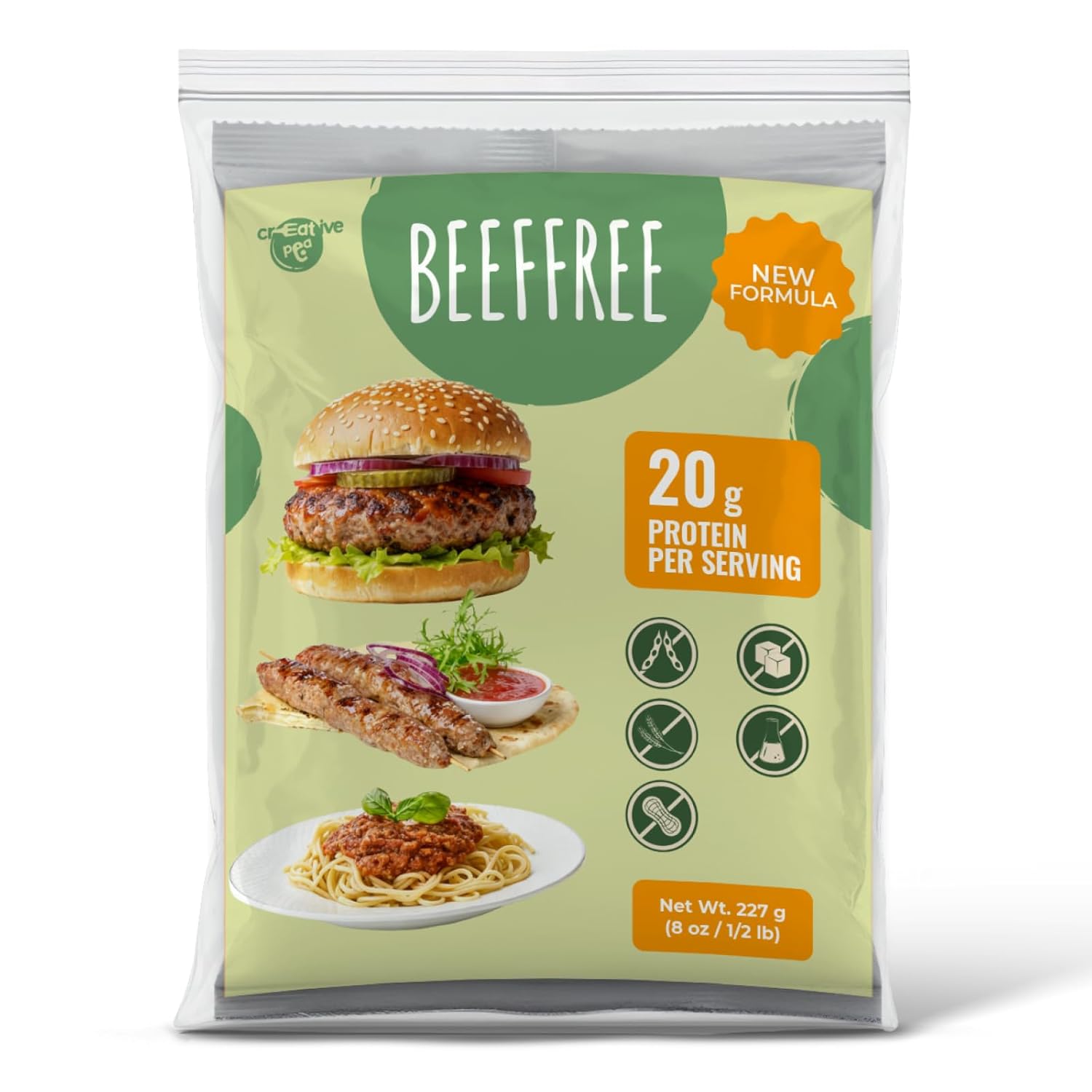 Creative Pea Chickenfree Nuggets Mix 4-Pack | Plant-Based Crispy Bites | High-Protein Shelf-Stable Pea Protein | Just Add Water & Oil | Quick Vegan Meal Kit | Gluten-Free | 4 x 65g