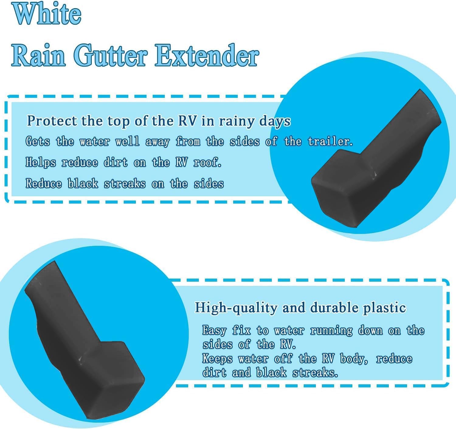 Snapklik.com : RV Rain Gutter Spout, RV Gutter Spouts Extension, For RV ...