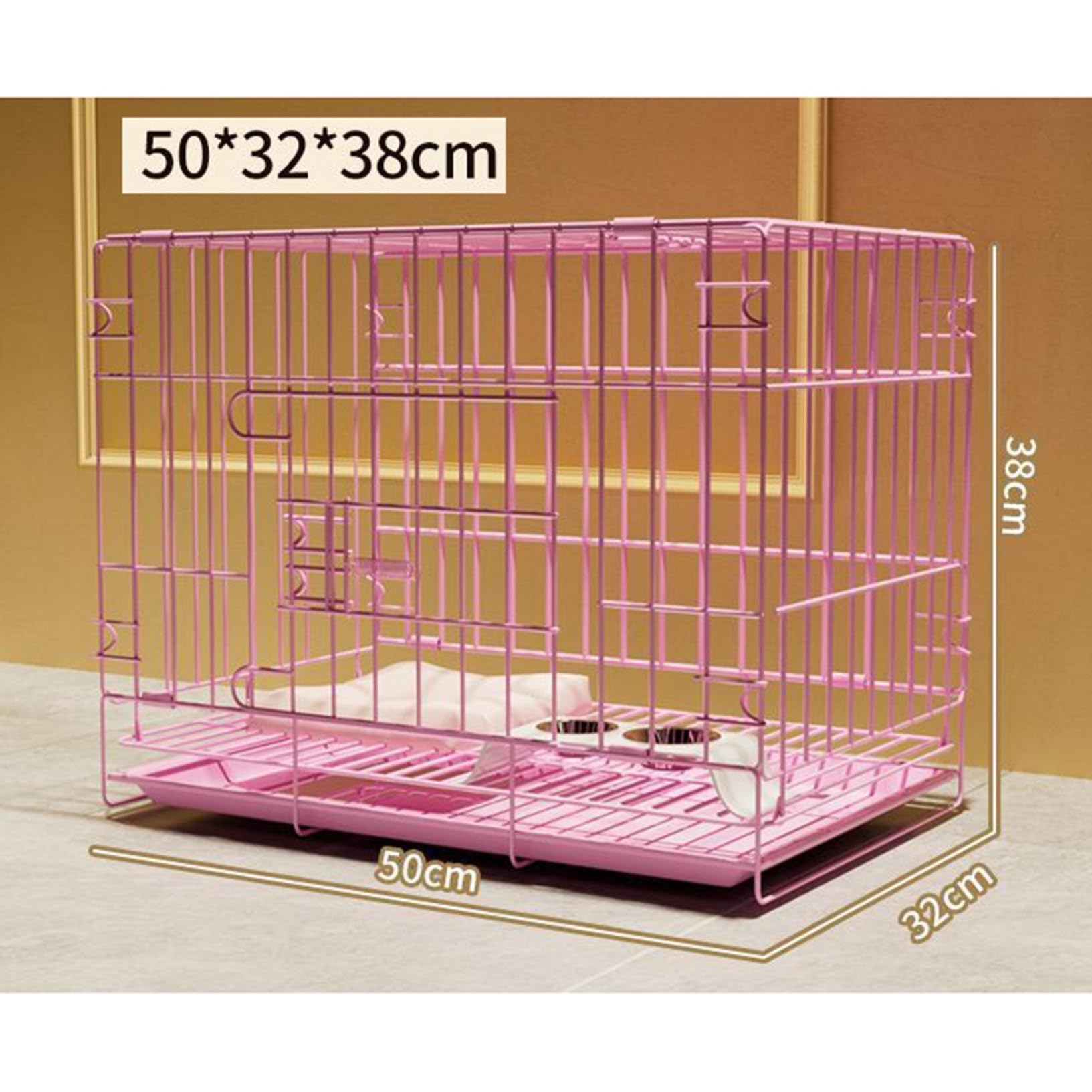 Amazon | ペットケージ 小型犬/中型犬/大型犬 61×42×50cm 鉄製 折畳み