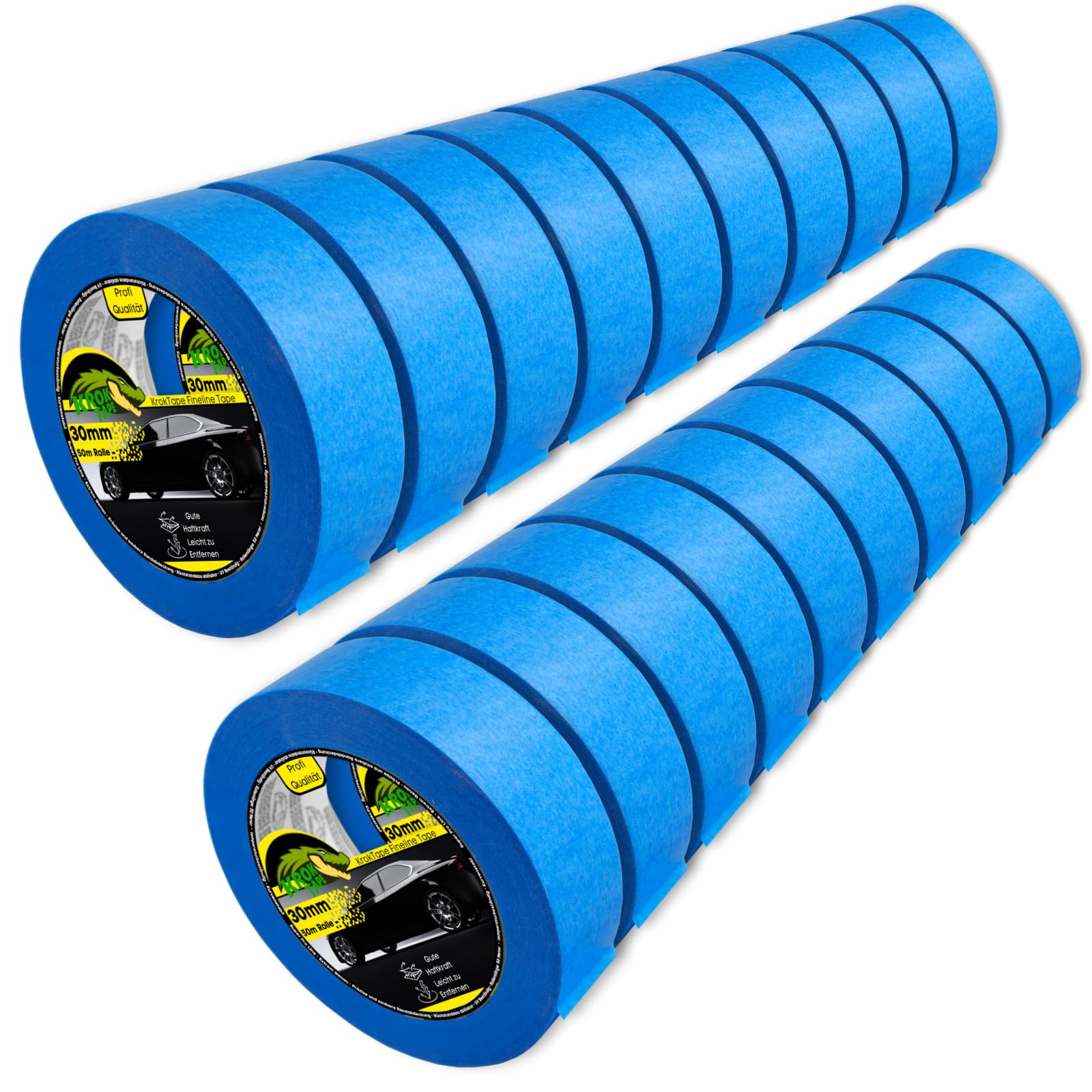 KrokTape - 20 nastri adesivi dorati, 30 mm x 50 m, nastro adesivo per pittura (20)