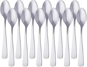Set de 12 Cucchiai da Latte,Acciaio Inox Cucchiaini a stelo lungo