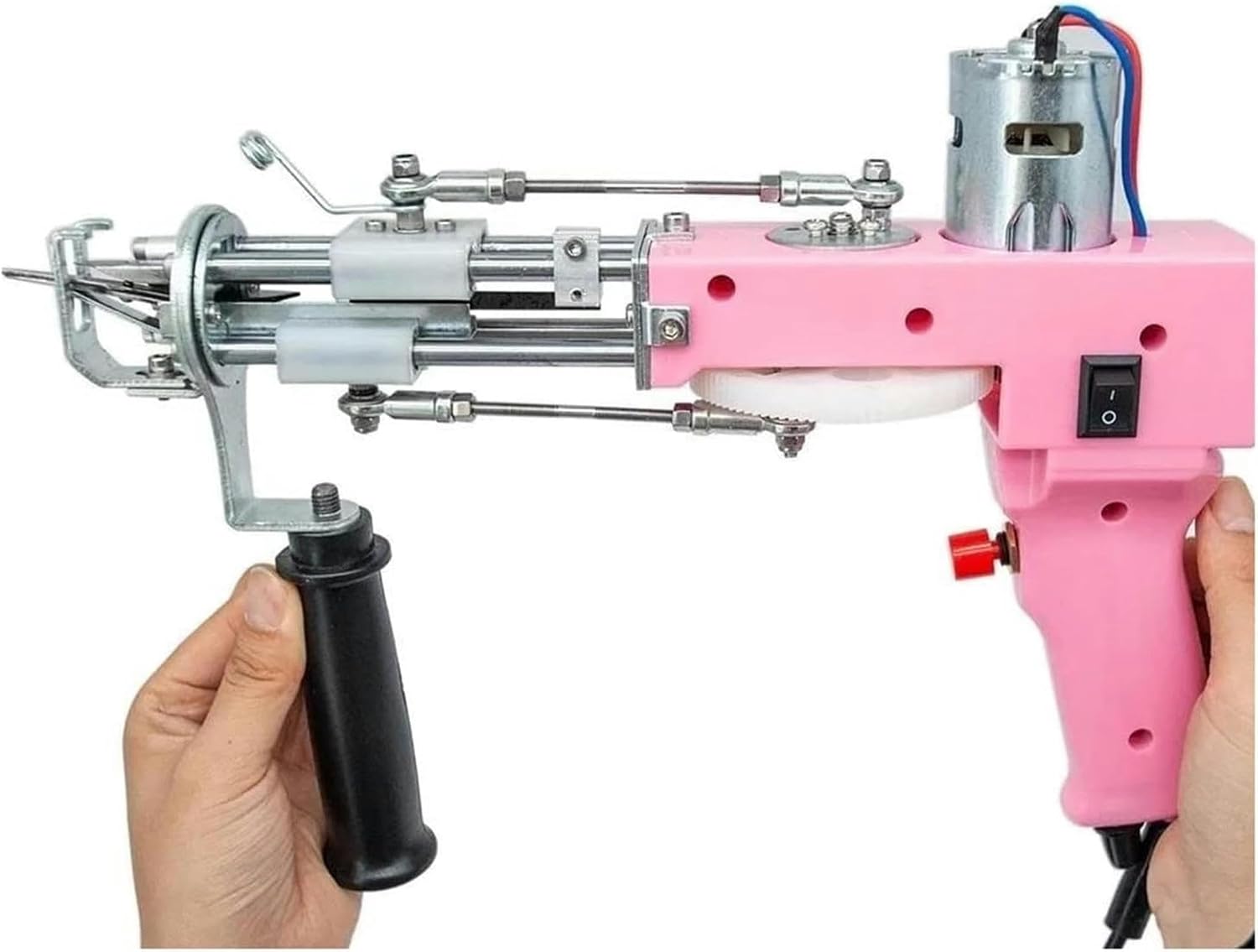 2 in 1 Pink Tufting Gun Cut Pile Loop Pile Electric Carpet Rug Carpet Weaving Knitting Machine Gift DIY Knittin Crochet Supplies,DIY Tools-