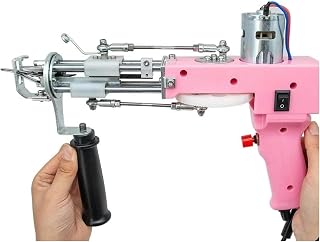 XDRGOOIUY Pistola para Hacer mechones de Color Rosa 2 en 1, máquina eléctrica para Cortar Pelo en Bucle, Tejer alfombras, Regalo, Suministros para Tejer a Crochet, Herramientas para Hacerlo tú Mismo