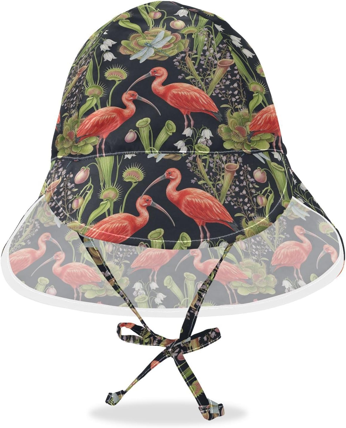 Exotic Birds Plants Dragonflies Baby Sun Hat for Girls Boys Toddler Beach Bucket Hats for Camping Travel Outdoor 2-4T