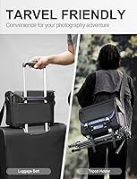 Vista 6 de Cwatcun Bolsa impermeable lateral para cámara de acceso rápido, DSLR/SLR/SLR/Bolsa de fotografía sin espejo con soporte de trípode para cámaras