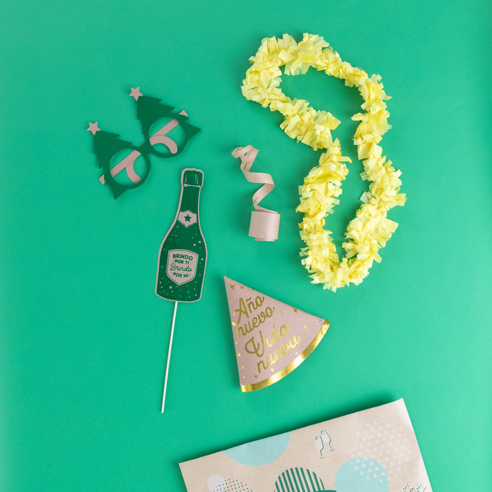OH YEAH - Caja 48 Bolsas Cotillones - Lote Cotillón Biodegradable Nochevieja - Cotillón - Fiesta Fin de Año - Decoración Fiesta - Accesorios Nochevieja - DISEÑO UNICO