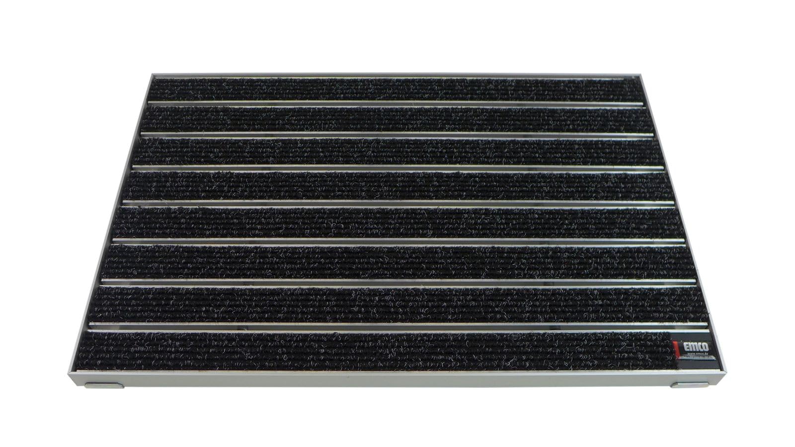 EMCO Eingangsmatte DIPLOMAT Large Rips anthrazit 12mm + ALU Rahmen Fußmatte Schmutzfangmatte Fußabtreter Antirutschmatte, Größe:1000 x 500 mm