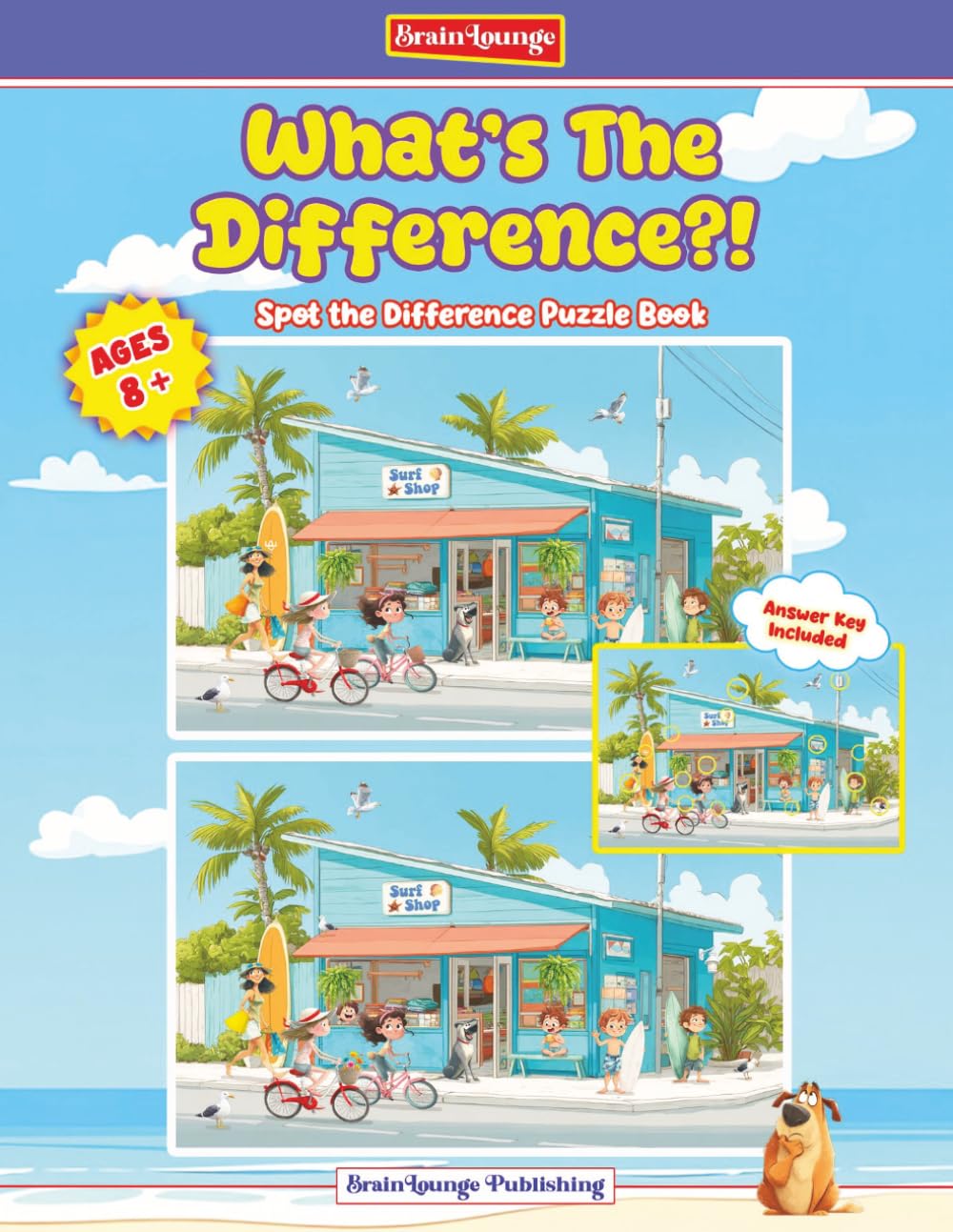 Spot the Difference Puzzle Book: WHAT'S THE DIFFERENCE?! 50 Challenging Puzzles with 680 Differences to Find – Fun Observation & Concentration Games for Ages 8+ (BrainLounge)