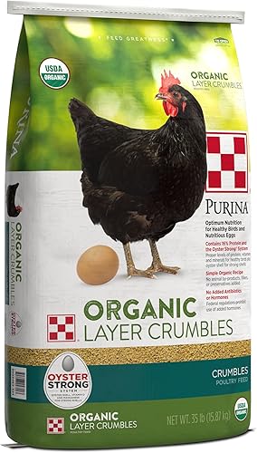 Purina Alimento para gallinas en capas orgánicas sin OMG nutricionalmente completo - Alimento para pollo Bolsa de 35 libras (35 libras)