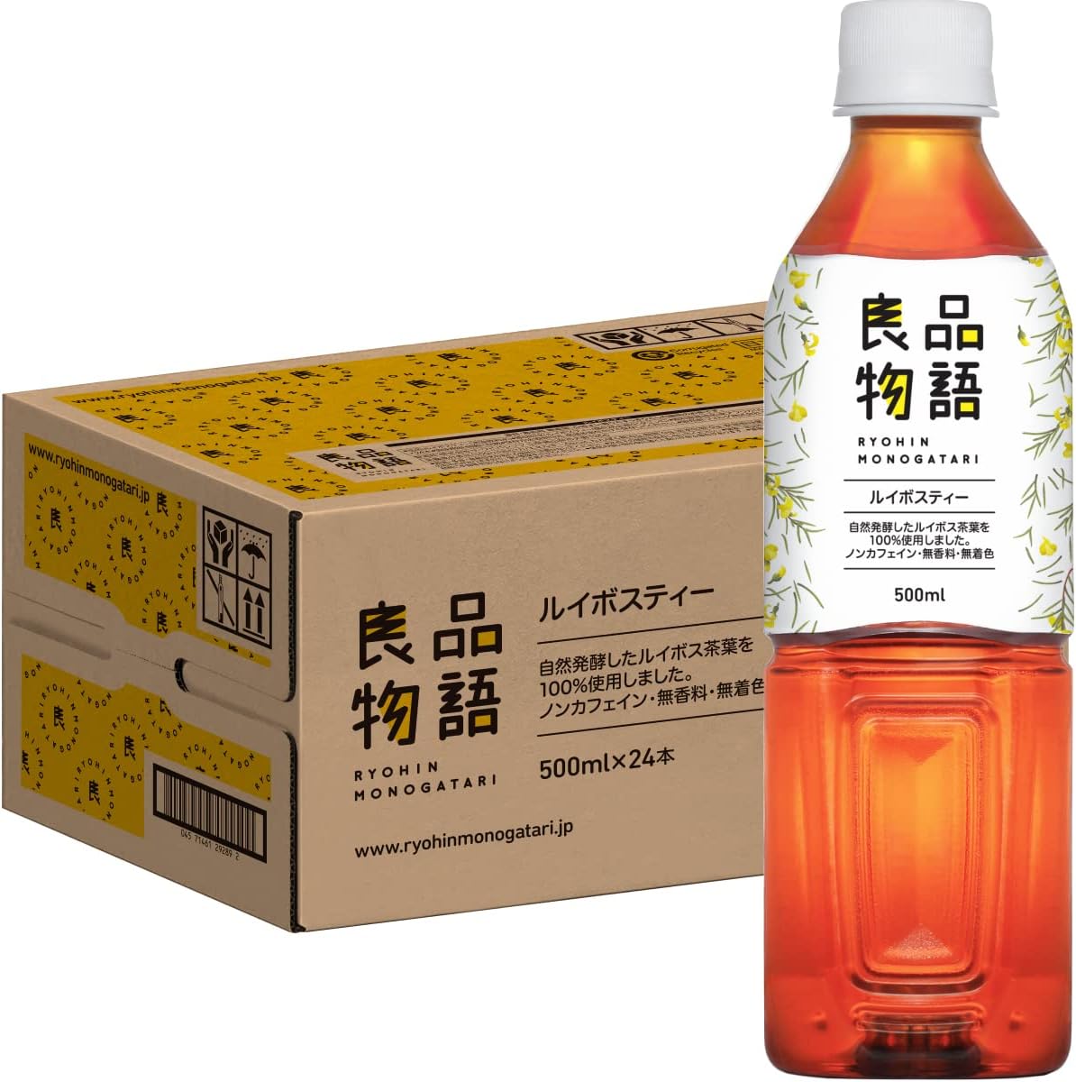 【Amazon.co.jp限定】良品物語 ルイボスティー 500ml x24本 [ポリフェノール200mg、ノンカフェイン]