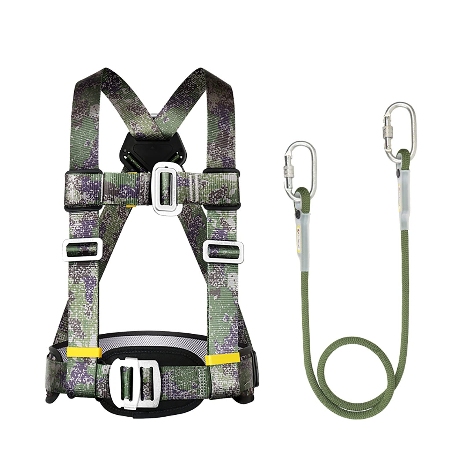 SwaYve Arneses de Seguridad de Medio Cuerpo con Cuerdas de Sujeción de Seguridad, Cordones Y Gancho Único, Kit de Sujeción de Caídas de Protección de Seguridad de Altura/a/3M